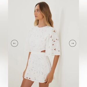 Vix Babi Short Dress in Off White